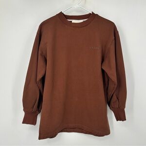 Veiled Rust Brown Sweatshirt XXS Crew Neck